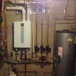 Gas boiler zoned with indirect fired hot water heater